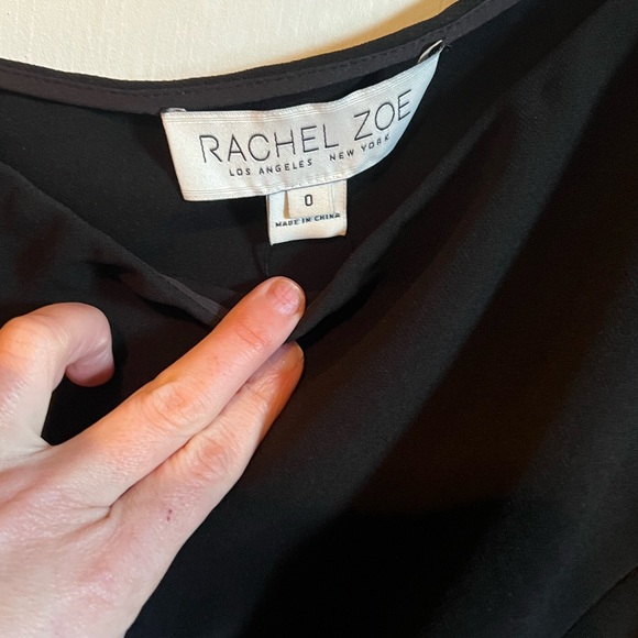 Black Rachel Zoe Ivy mini one-shoulder dress - Picture 4 of 5